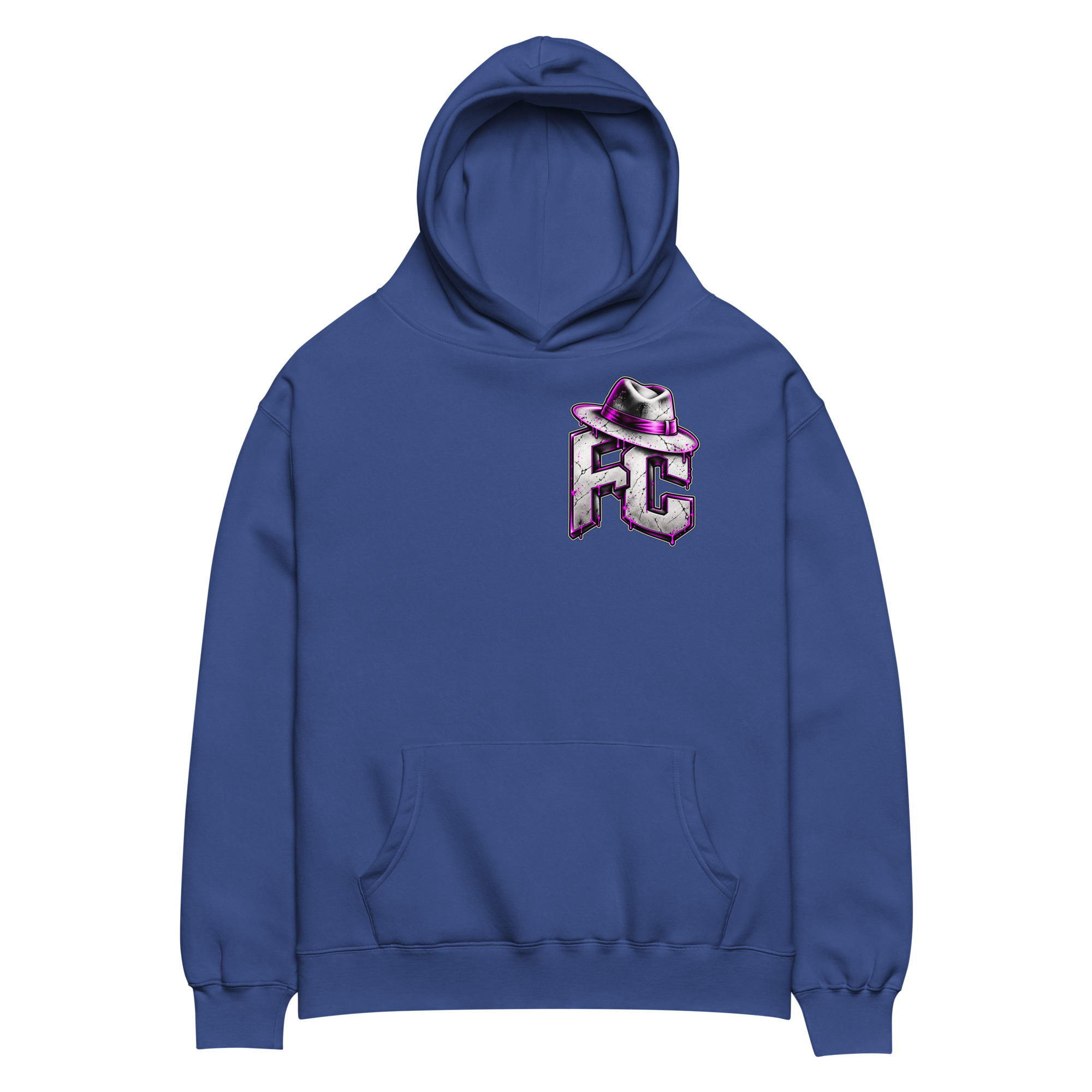 "FACELESS CRIME LOGO" (PURPLE) Unisex oversized hoodie - Image 5