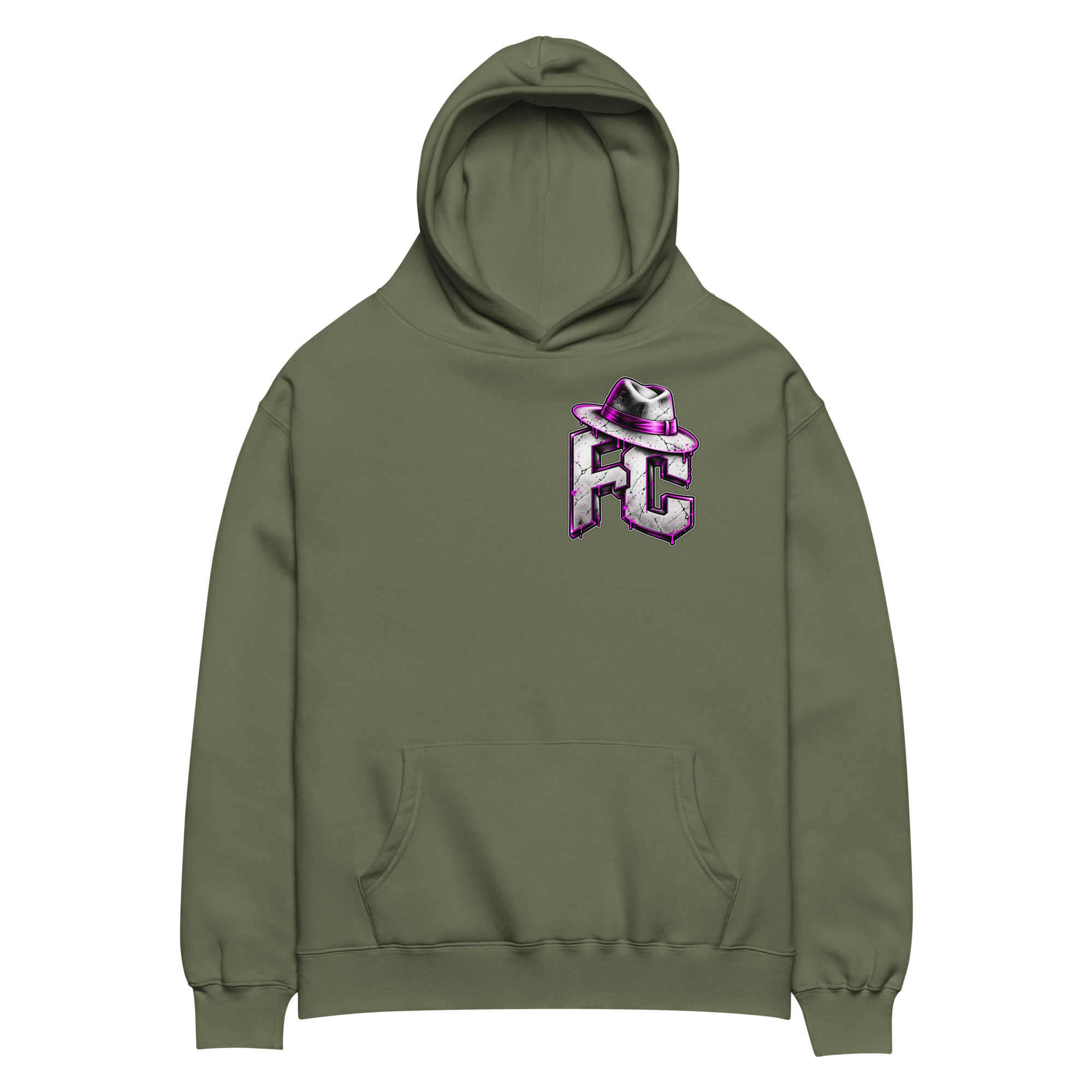 "FACELESS CRIME LOGO" (PURPLE) Unisex oversized hoodie - Image 11