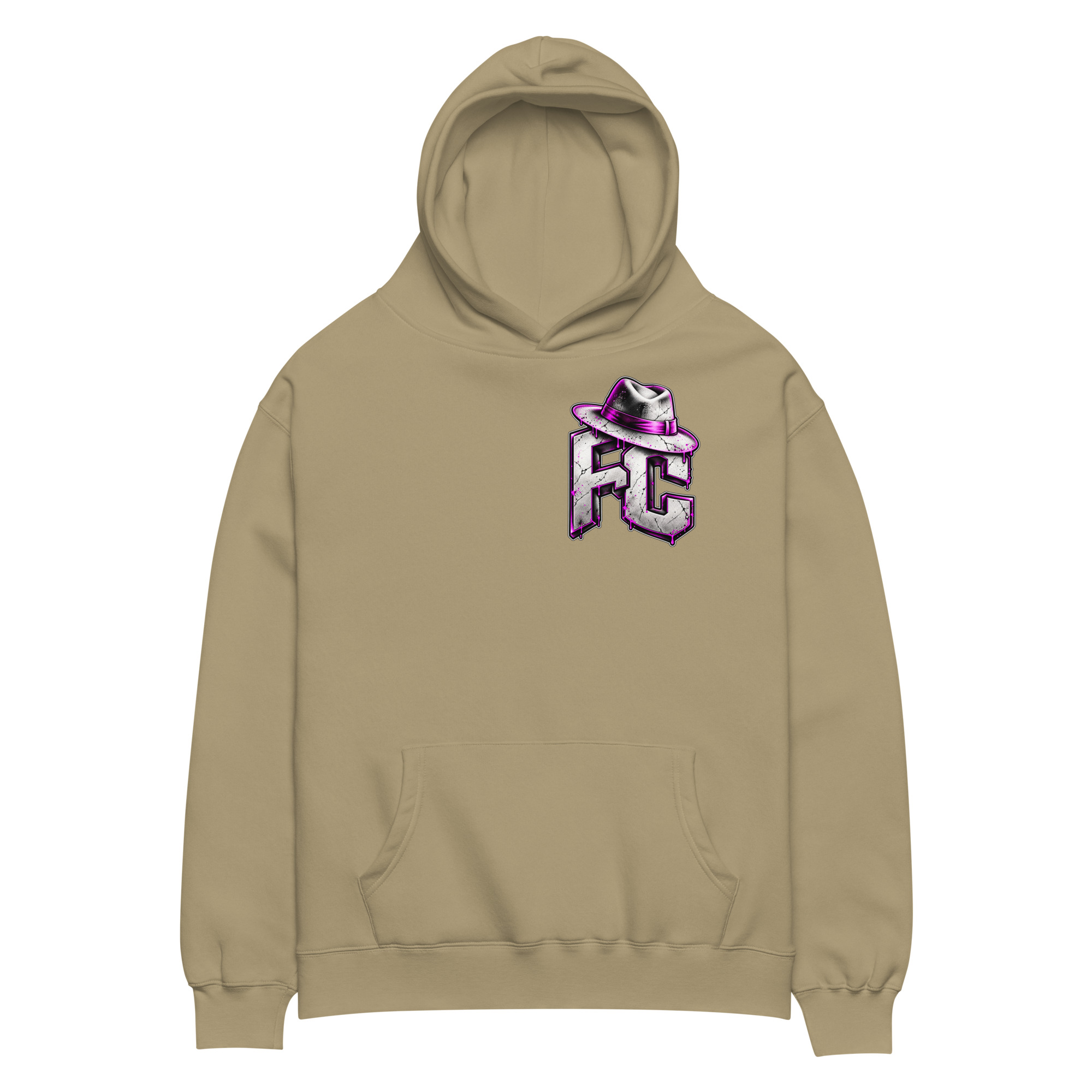 "FACELESS CRIME LOGO" (PURPLE) Unisex oversized hoodie - Image 13