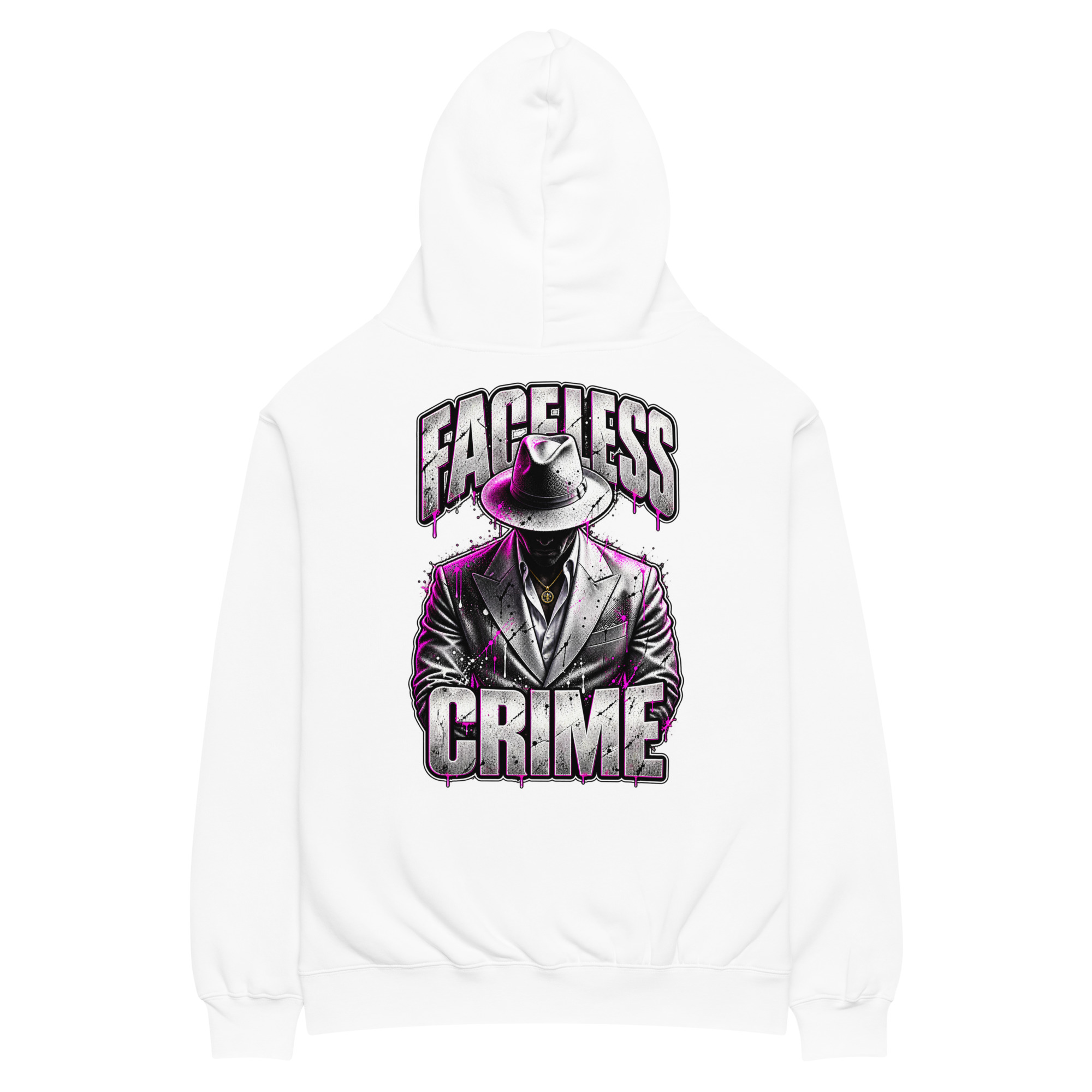 "FACELESS CRIME LOGO" (PURPLE) Unisex oversized hoodie - Image 24