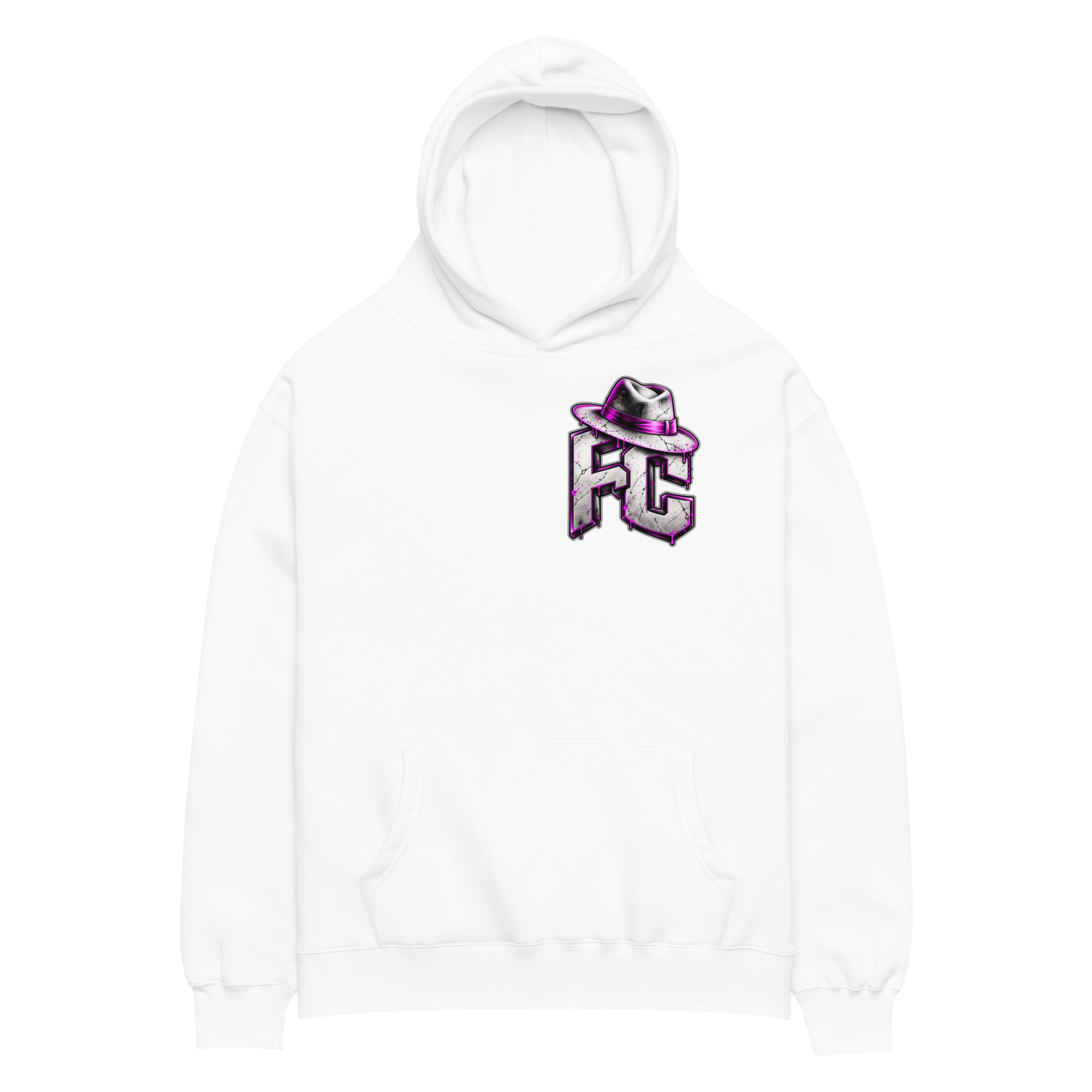 "FACELESS CRIME LOGO" (PURPLE) Unisex oversized hoodie - Image 23