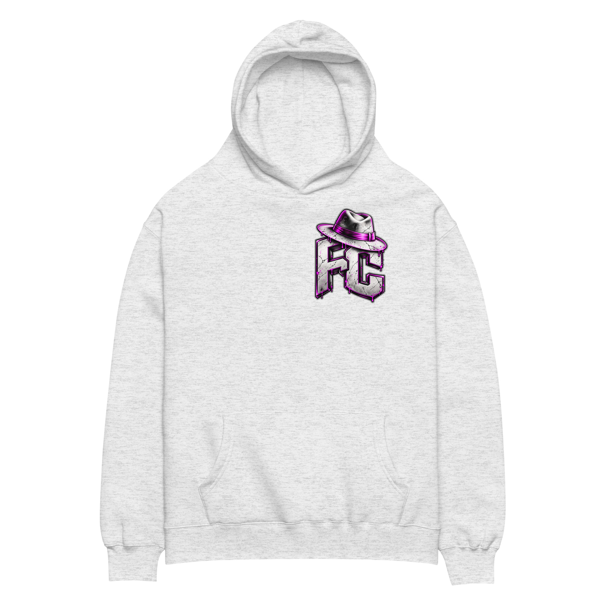 "FACELESS CRIME LOGO" (PURPLE) Unisex oversized hoodie - Image 19