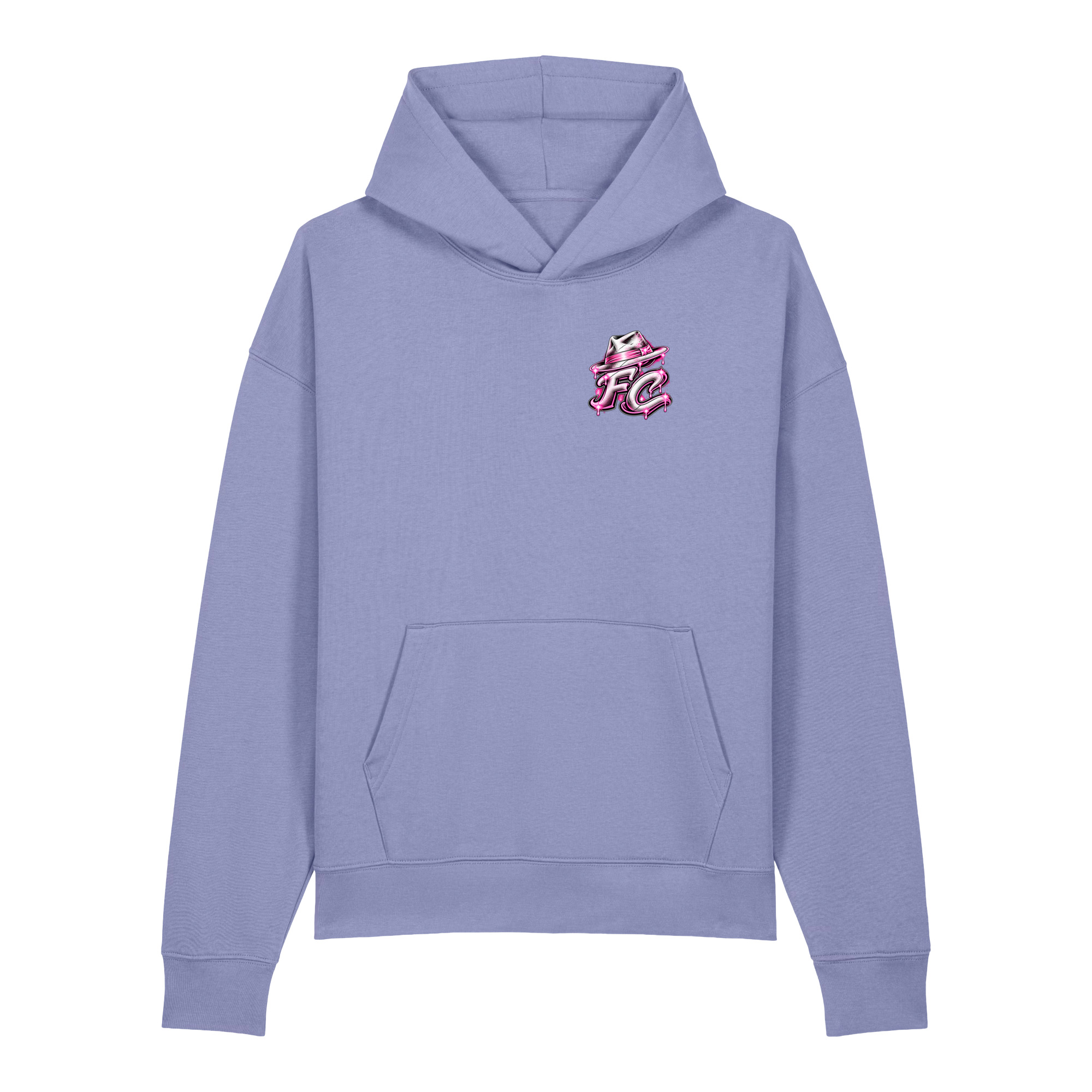 "FACELESS CRIME WHT+ PINK" Unisex relaxed mid-weight hooded sweatshirt - Image 16