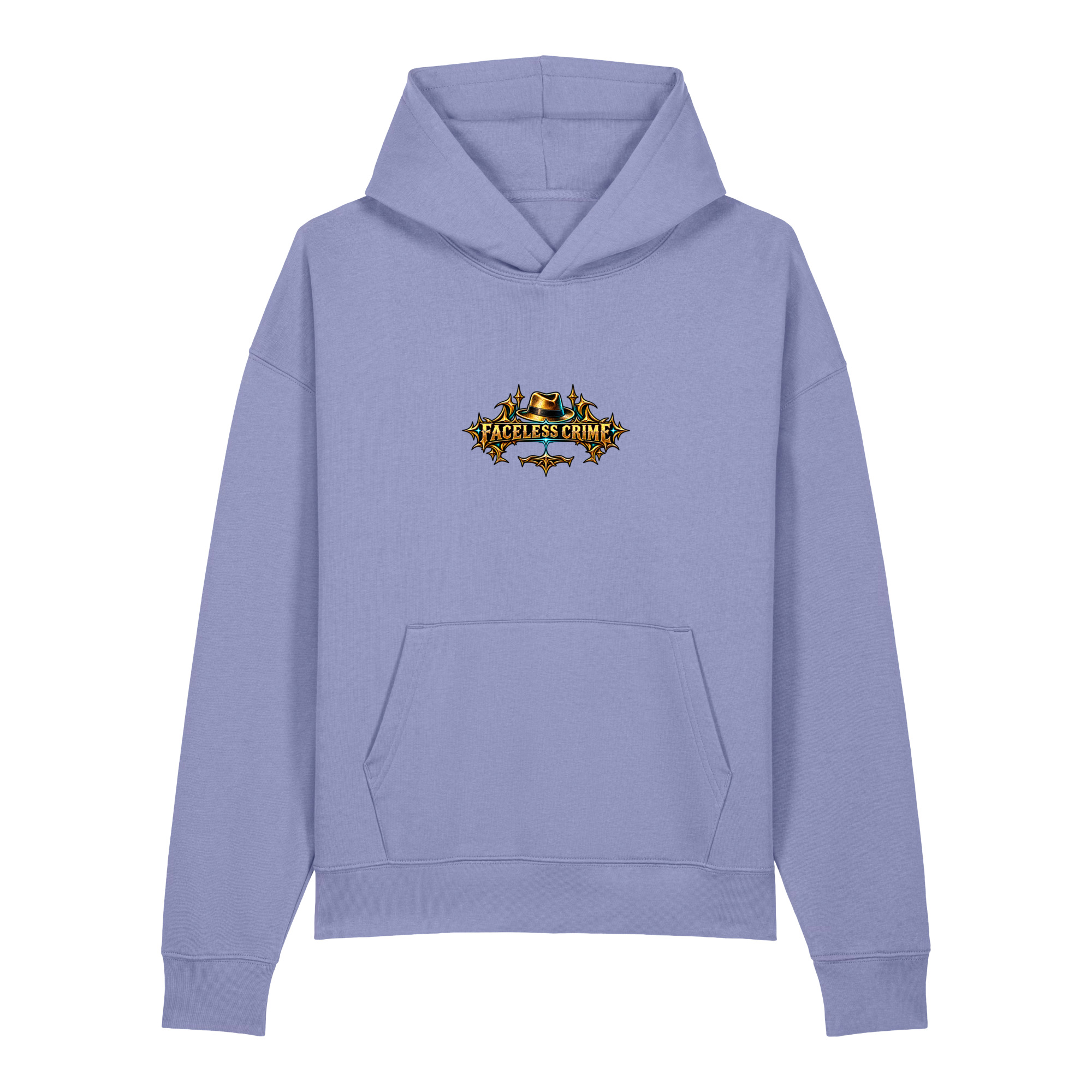 "FACELESS CRIME (MAROON+GREY )" Unisex relaxed mid-weight hooded sweatshirt - Image 3
